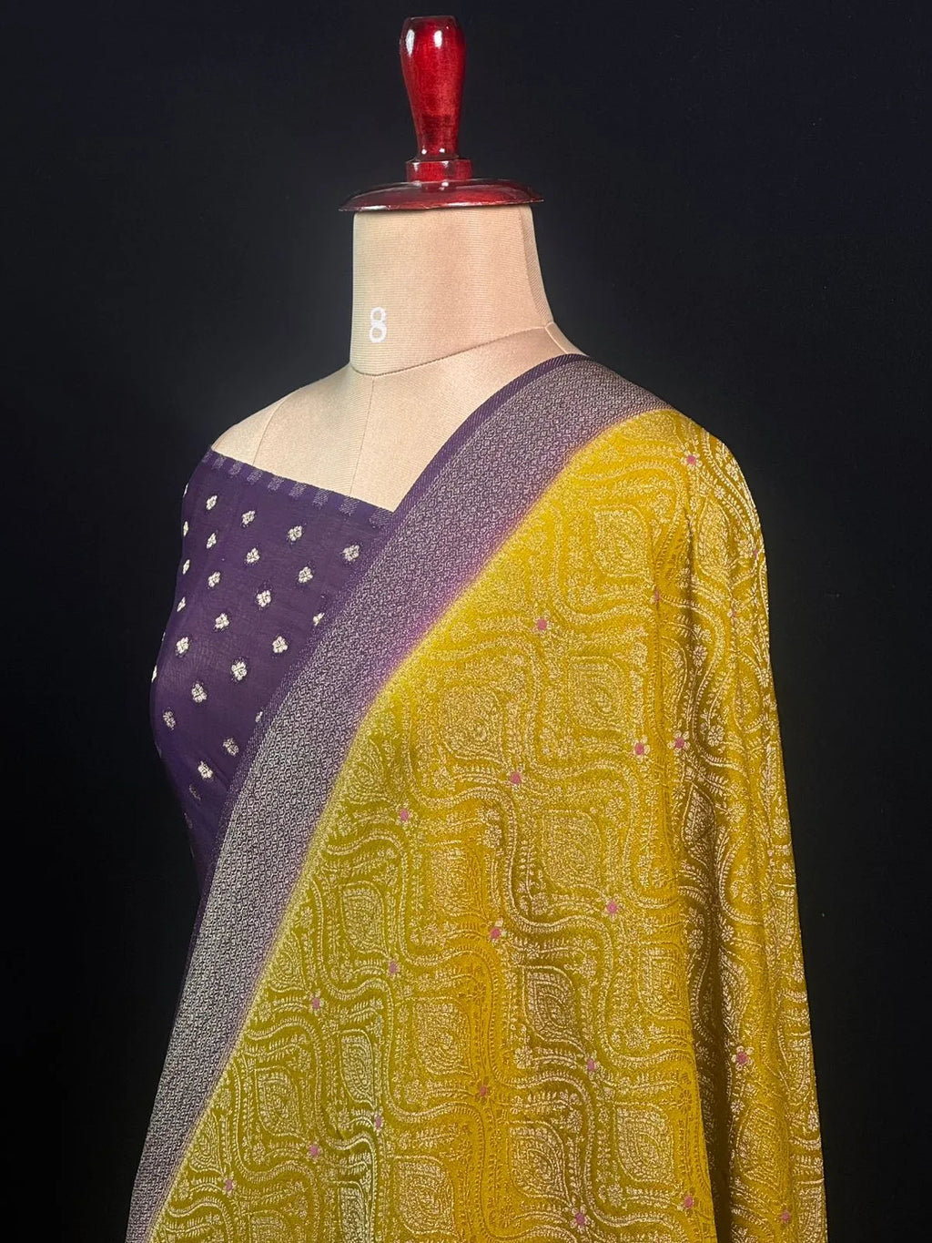Royal Brocade Semi Georgette Silk Saree