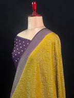 Royal Brocade Semi Georgette Silk Saree