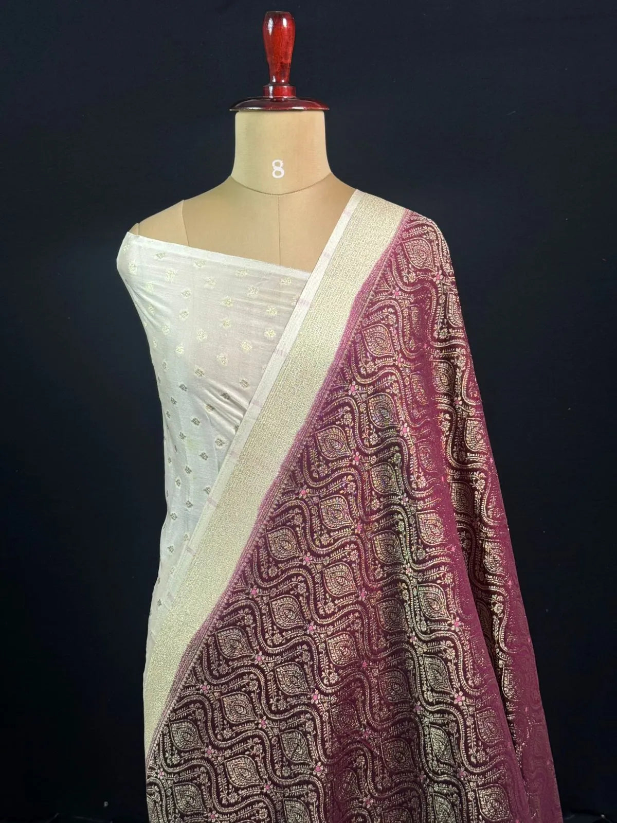 Royal Brocade Semi Georgette Silk Saree