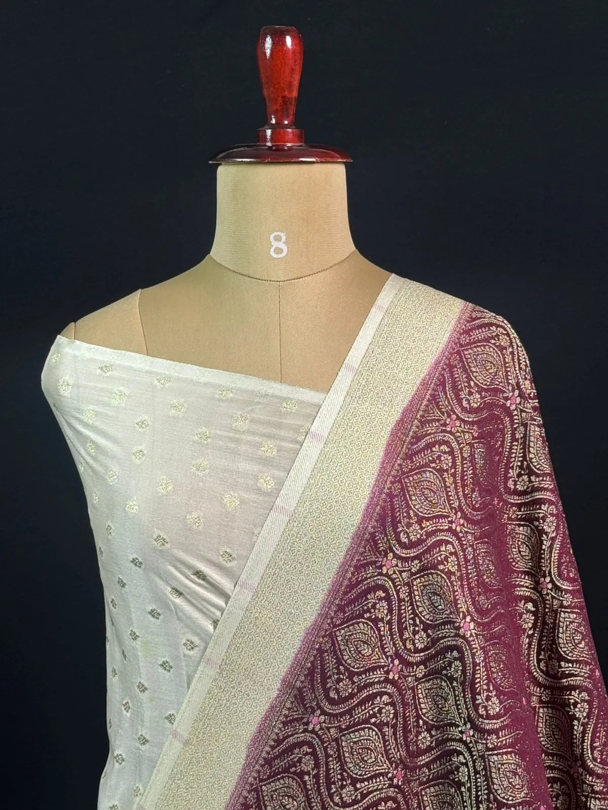 Royal Brocade Semi Georgette Silk Saree