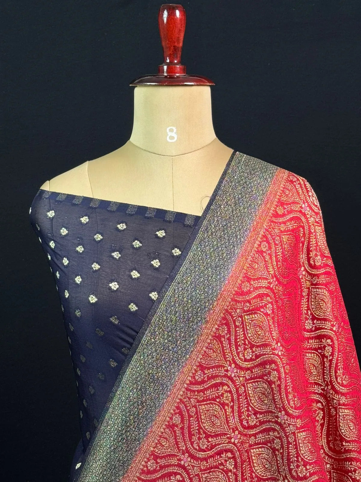 Royal Brocade Semi Georgette Silk Saree