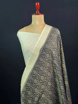 Royal Brocade Semi Georgette Silk Saree