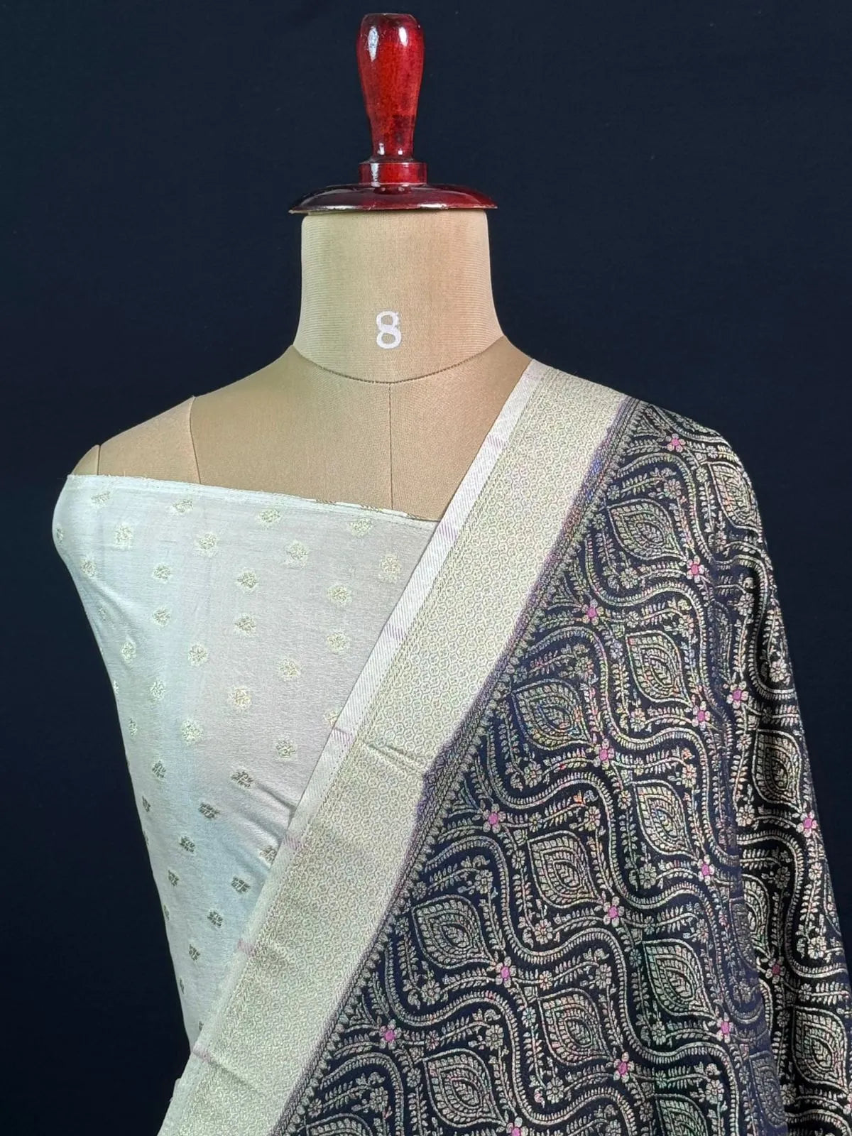 Royal Brocade Semi Georgette Silk Saree