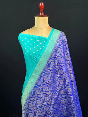 Royal Brocade Semi Georgette Silk Saree