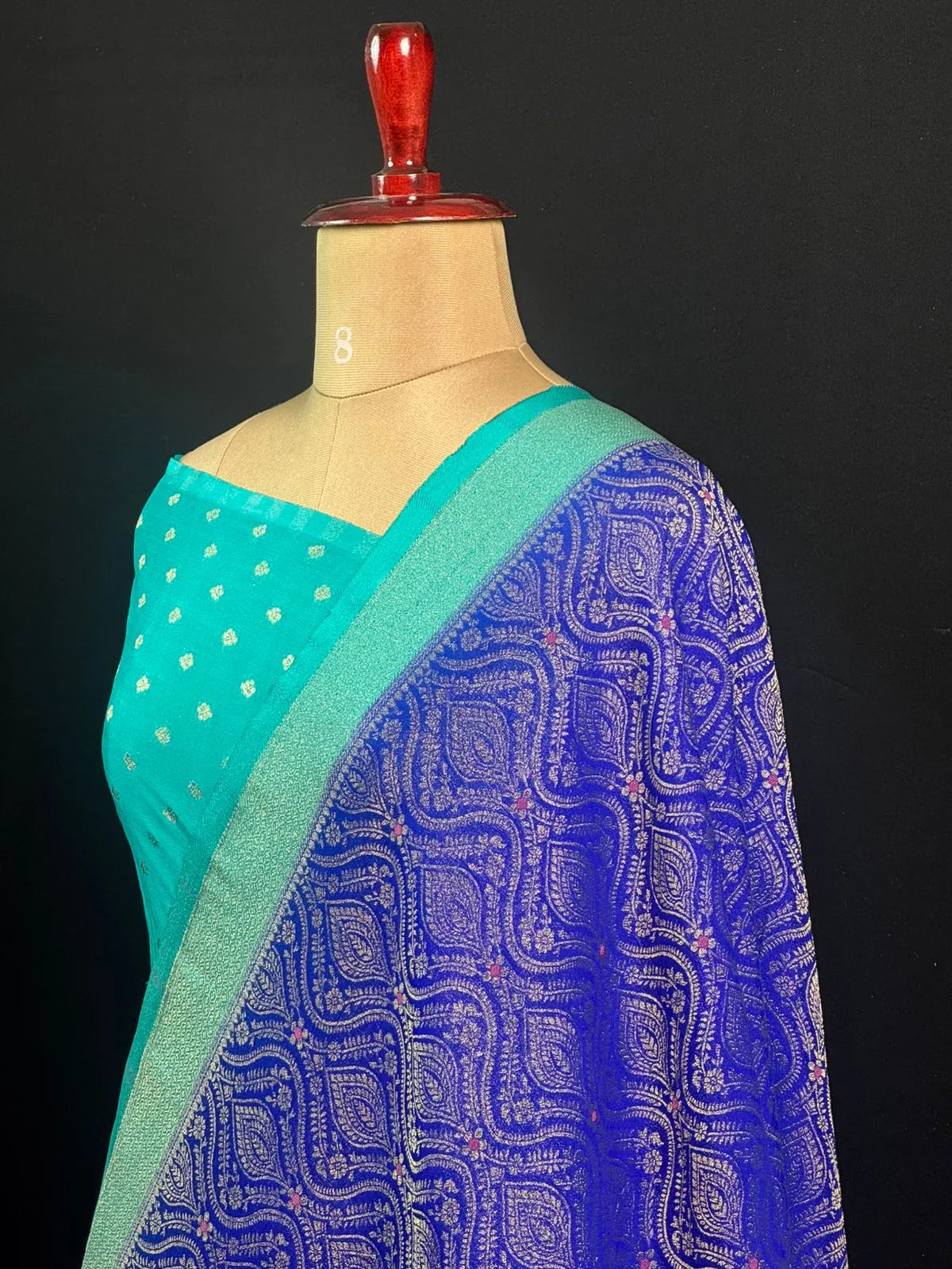 Royal Brocade Semi Georgette Silk Saree