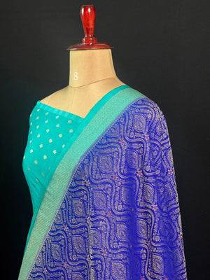 Royal Brocade Semi Georgette Silk Saree