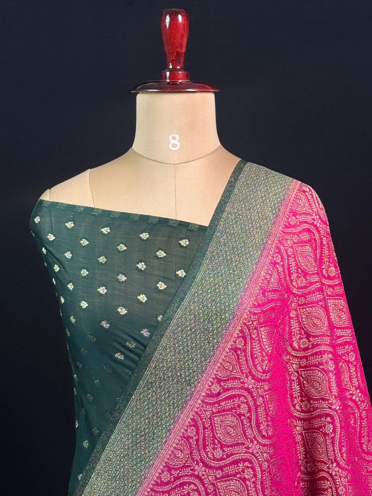 Royal Brocade Semi Georgette Silk Saree