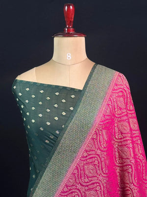 Royal Brocade Semi Georgette Silk Saree