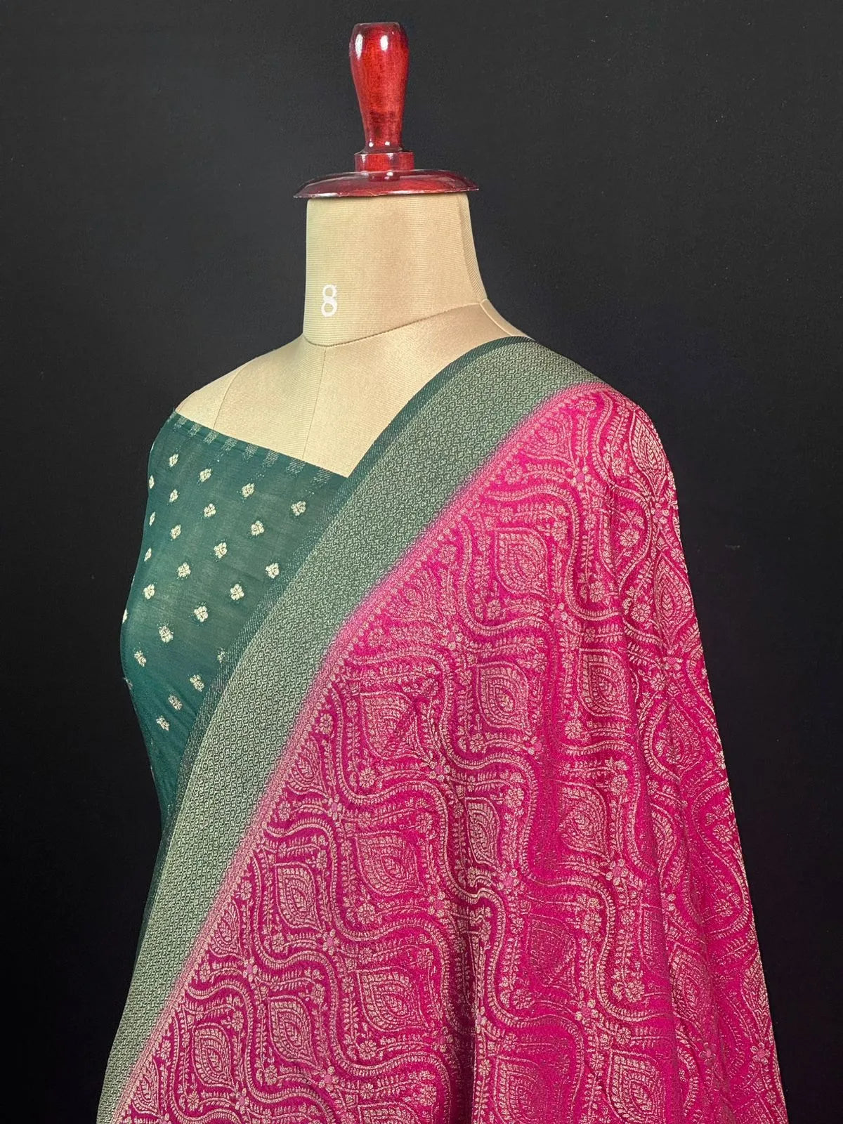 Royal Brocade Semi Georgette Silk Saree