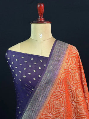 Royal Brocade Semi Georgette Silk Saree