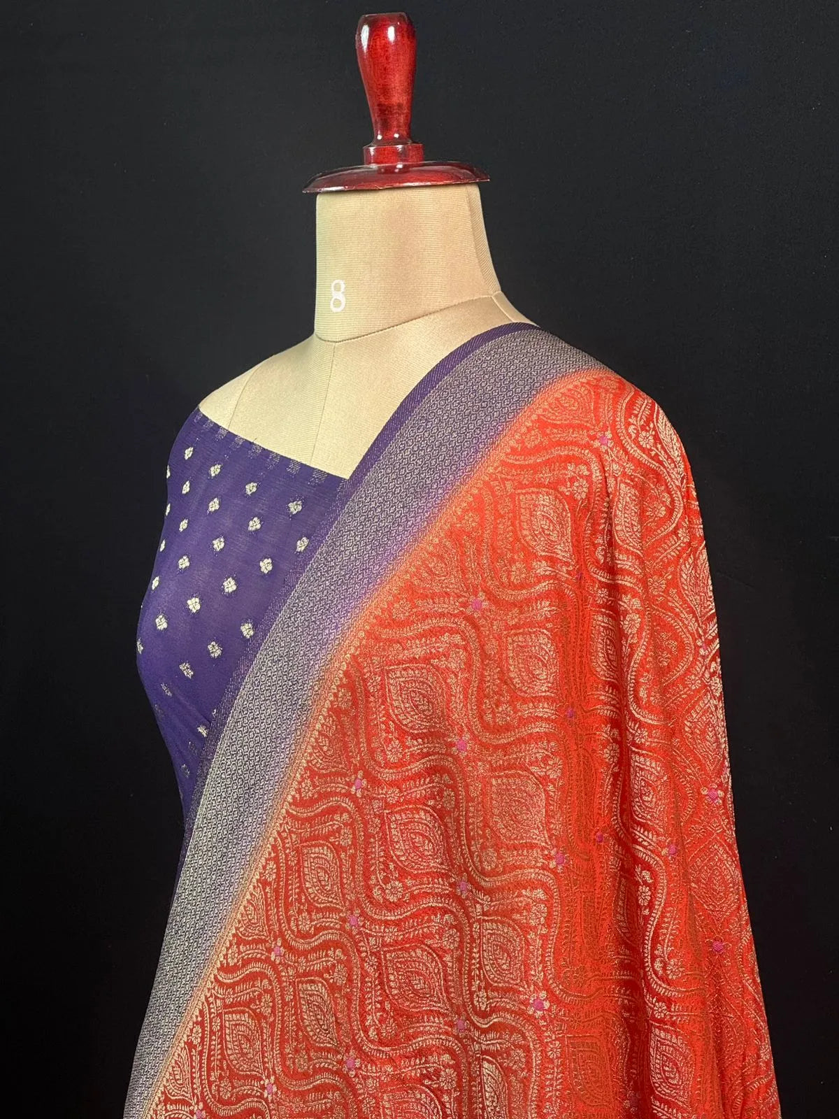 Royal Brocade Semi Georgette Silk Saree