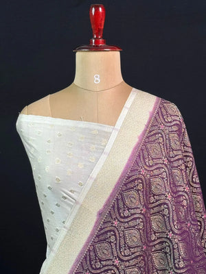 Royal Brocade Semi Georgette Silk Saree