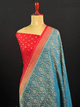 Royal Brocade Semi Georgette Silk Saree