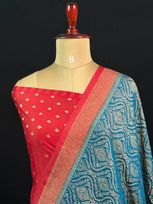 Royal Brocade Semi Georgette Silk Saree
