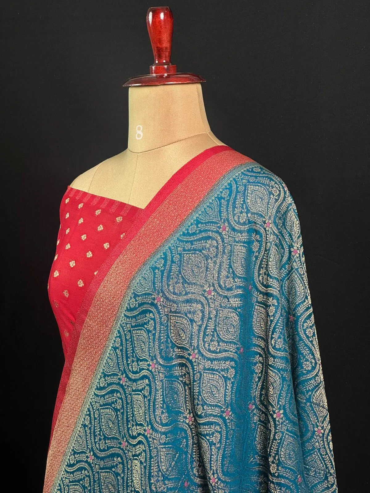 Royal Brocade Semi Georgette Silk Saree