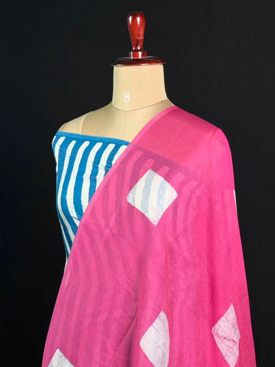  Malai Silk Saree with Geometric