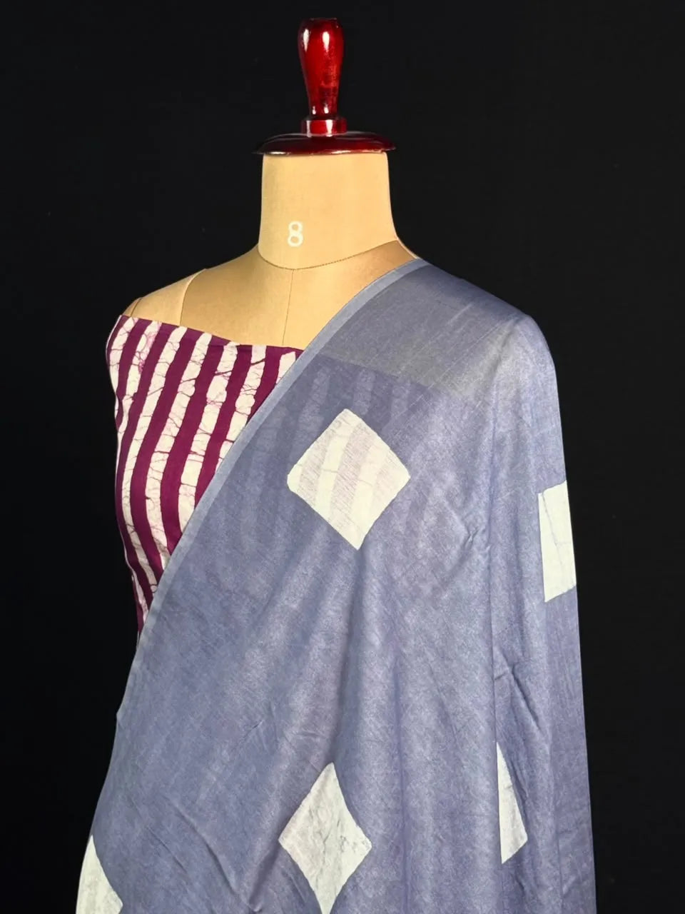  Malai Silk Saree with Geometric