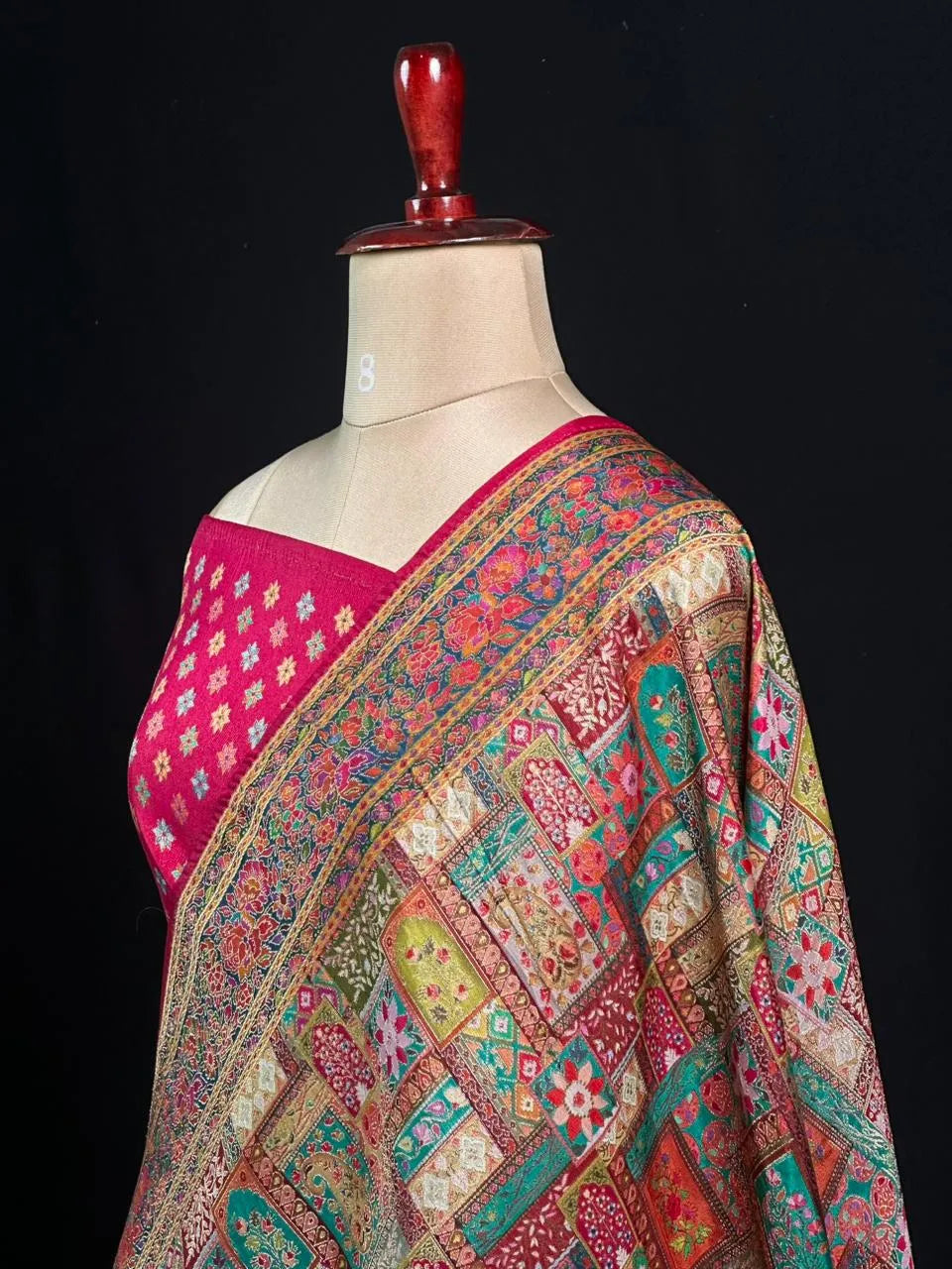 Maharani Collection Semi Pashmina Silk Saree