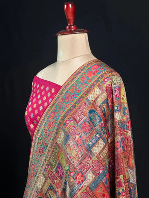 Maharani Collection Semi Pashmina Silk Saree
