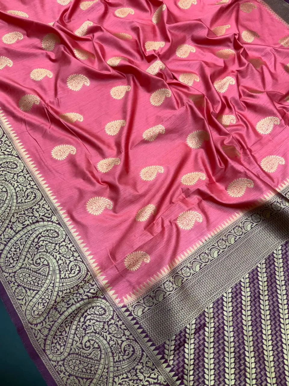  Raw Mango Silk Zari Border Saree 