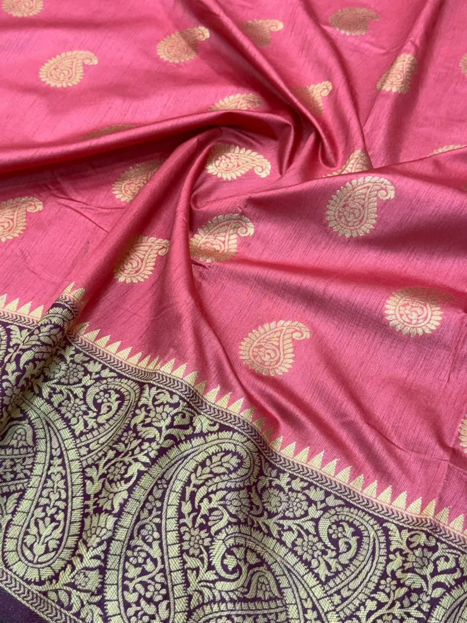  Raw Mango Silk Zari Border Saree 