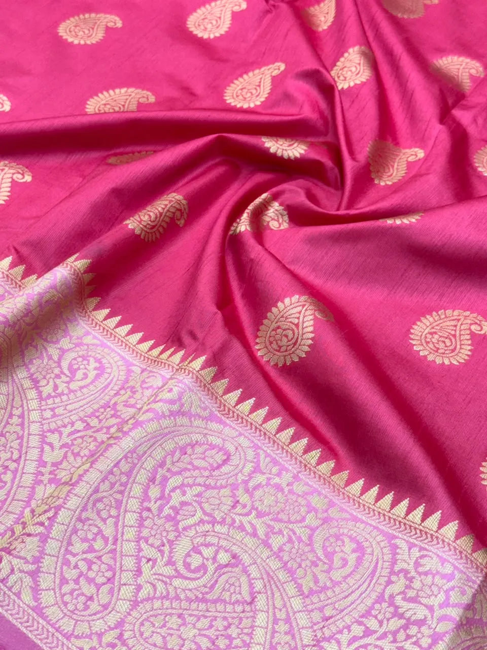 Raw Mango Silk Zari Border Saree 