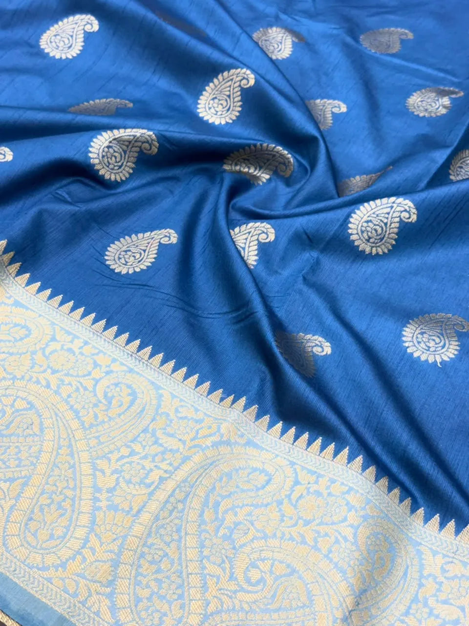 Raw Mango Silk Zari Border Saree 