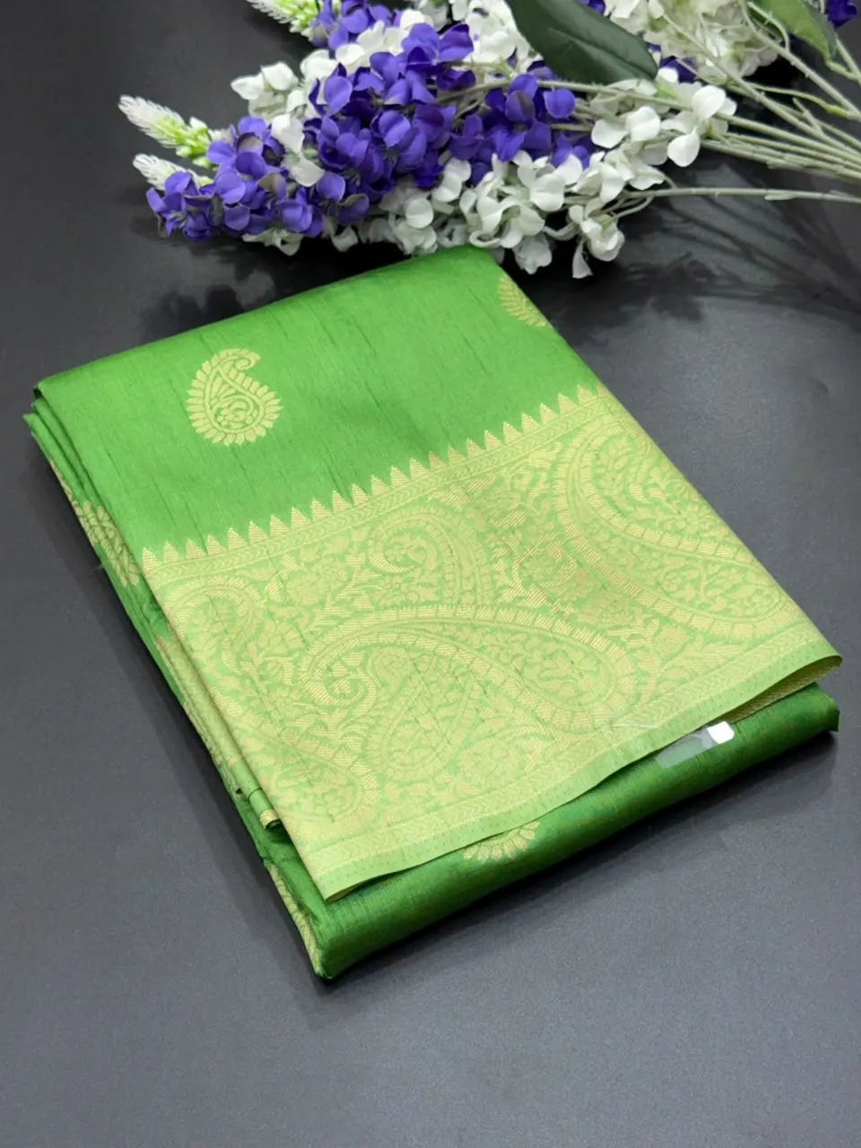 Raw Mango Silk Zari Border Saree 