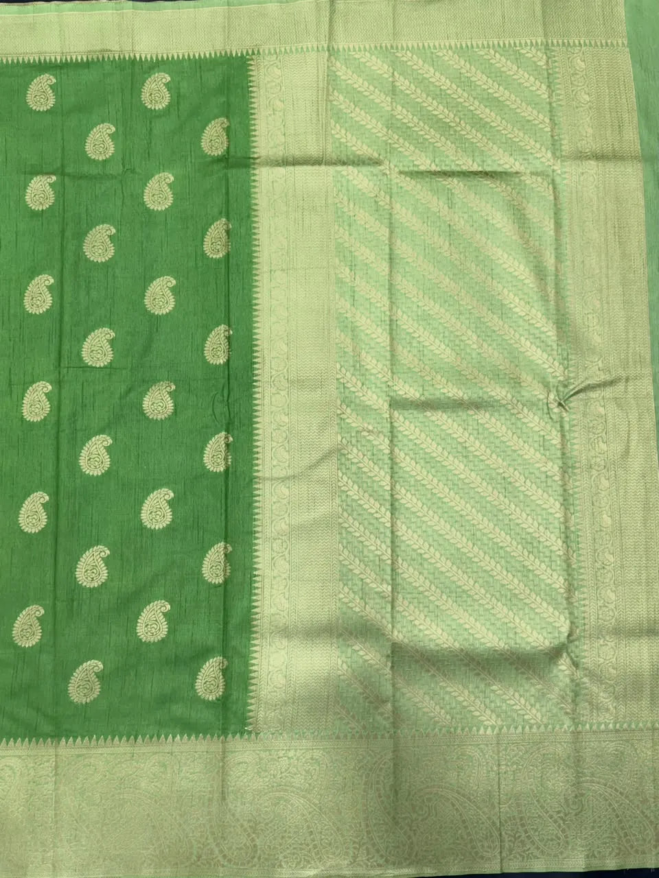 Raw Mango Silk Zari Border Saree 