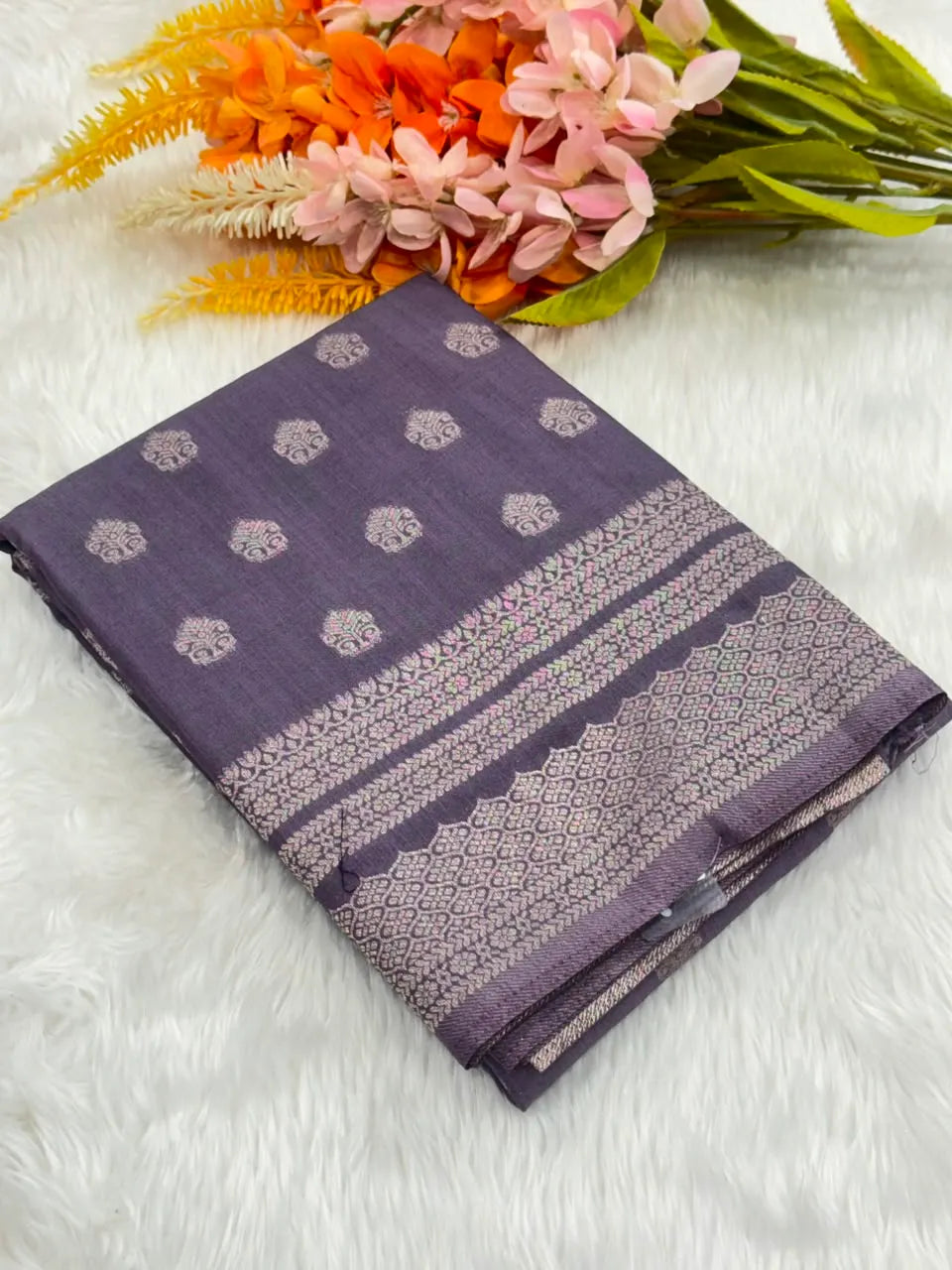 Regal Elegance Raw Silk Saree