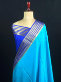 Traditional Pure Mysore Silk Saree with Meena Bentex