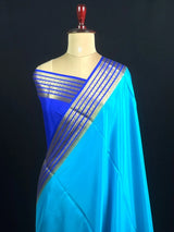 Traditional Pure Mysore Silk Saree with Meena Bentex