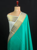 Traditional Pure Mysore Silk Saree with Meena Bentex