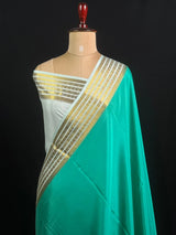 Traditional Pure Mysore Silk Saree with Meena Bentex