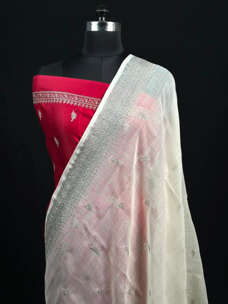 Timeless Linen Silk Saree – Perfect for Festive & Ethnic Wear 