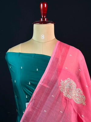 Timeless Linen Silk Saree – Perfect for Festive & Ethnic Wear