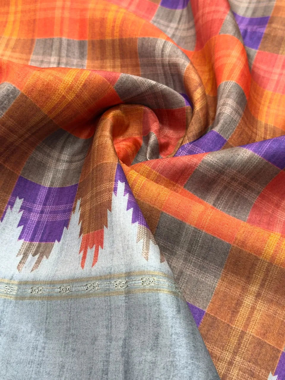 Munga Tusser Saree with Zari Border