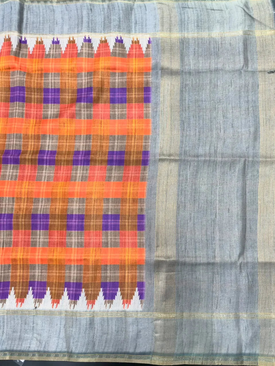 Munga Tusser Saree with Zari Border