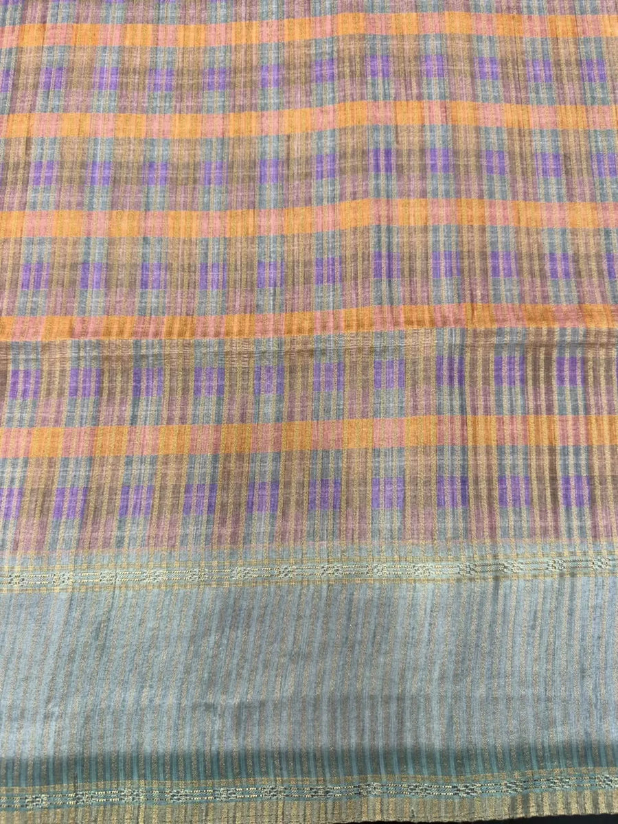 Munga Tusser Saree with Zari Border