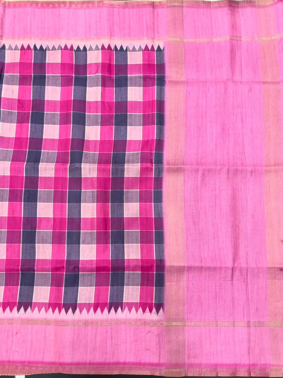 Munga Tusser Saree with Zari Border