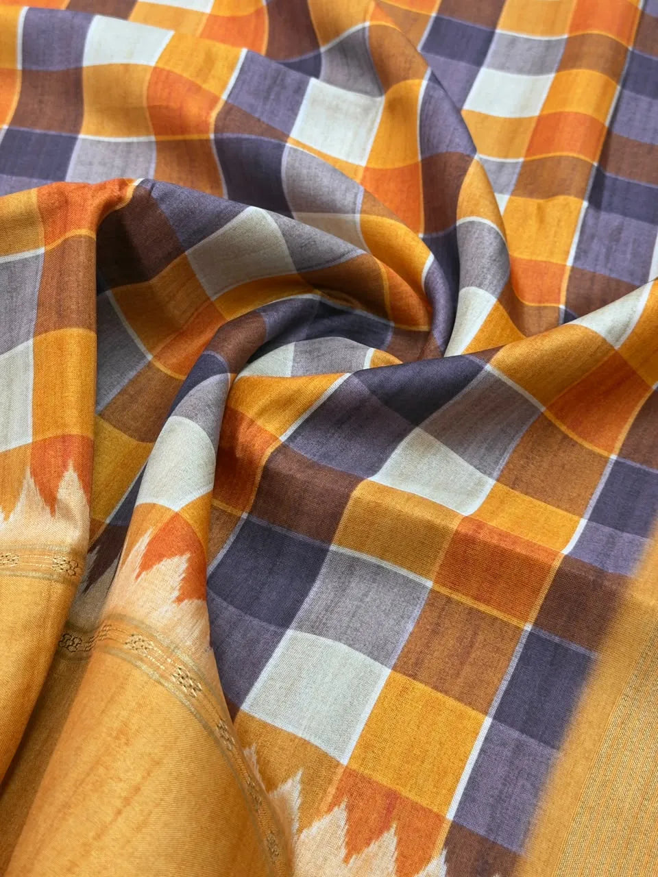 Munga Tusser Saree with Zari Border