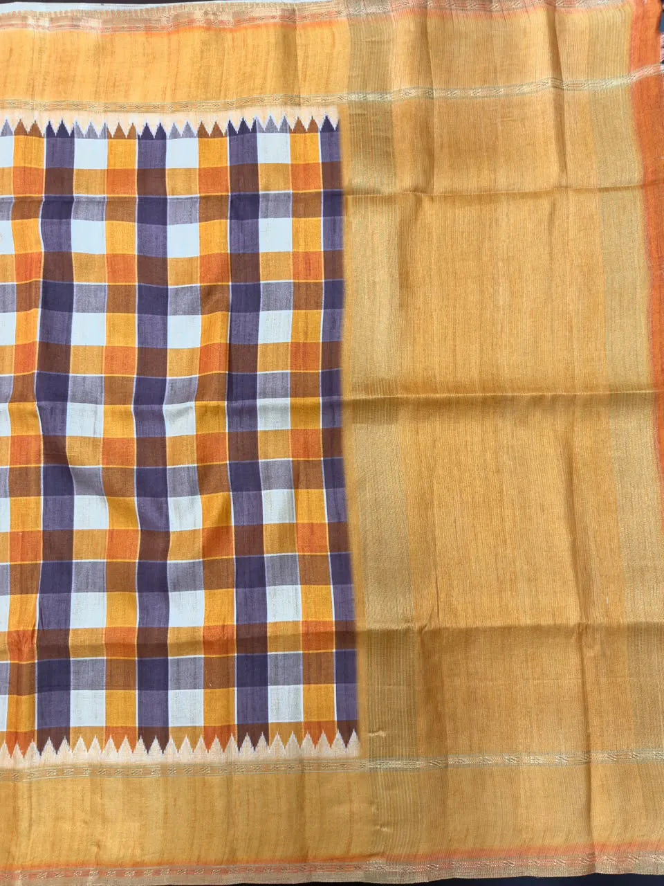 Munga Tusser Saree with Zari Border