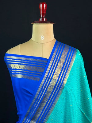 Authentic Pure Mysore Silk-Mungi Checks Star Design