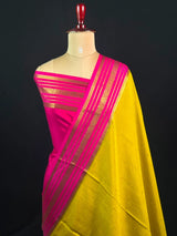 Authentic Pure Mysore Silk-Mungi Checks Star Design
