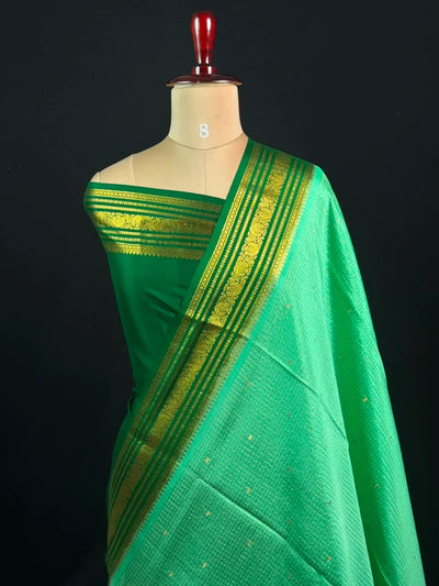 Authentic Pure Mysore Silk-Mungi Checks Star Design