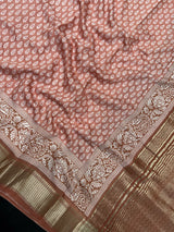 Bandhni Print Musk Malai Cotton Silk Saree