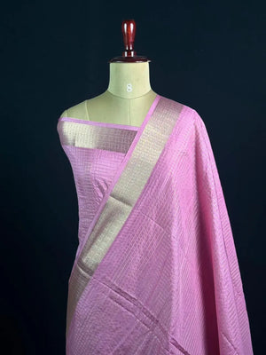 Semi Crepe Silk Saree with Classic Checks
