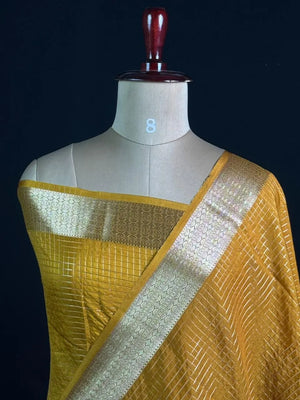 Semi Crepe Silk Saree with Classic Checks