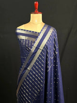 Stylish Semi Mysore Silk Saree with Traditional Chex Design