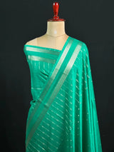 Stylish Semi Mysore Silk Saree with Traditional Chex Design